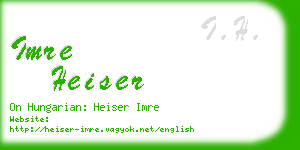 imre heiser business card